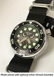 Regia Diver - NEW Angry Eye Grey sunburst dial (Silver) (free shipping)