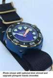 Regia Diver - NEW Blue sunburst dial (Gold) (free shipping)