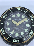 Custom made Regia Diver patina and aged dial - Black dial (free shipping) (1 piece only)