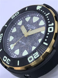 Custom made Regia Diver patina and aged dial - Black dial (free shipping) (1 piece only)
