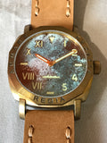 NEW ! R105 / Custom made patina dial - Cali dial (engrave bezel) (free shipping) (1 piece only)
