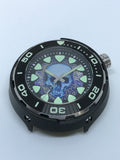Timothy John custom painted dial (Regia Armour Fish Diver -silvertone) (free shipping) (1 piece only)