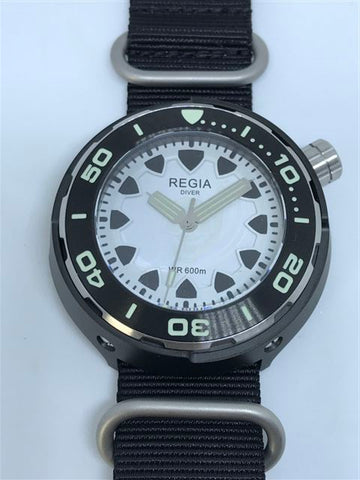 Regia Diver - NEW White Scuba Ghost dial (Silver) (free shipping)