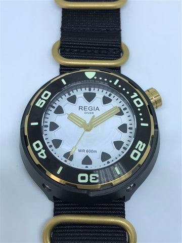 Regia Diver - NEW White Scuba Ghost dial (Gold) (free shipping)