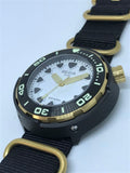Regia Diver - NEW White Scuba Ghost dial (Gold) (free shipping)