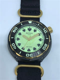 Regia Diver - NEW Green Scuba Ghost dial (Gold) (free shipping)