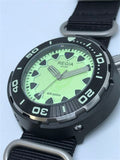 Regia Diver - NEW Green Scuba Ghost dial (Silver) (free shipping)