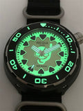 Regia Diver - NEW Green Scuba Ghost dial (Silver) (free shipping)
