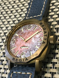New ! R105 / Custom made patina dial - Number dial (Engraved bezel) (free shipping) (1 piece only)