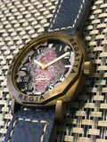 New ! R105 / Custom made patina dial - Number dial (Engraved bezel) (free shipping) (1 piece only)
