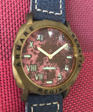 NEW ! R105 / Custom made patina dial - Cali dial (engrave bezel) (free shipping) (1 piece only)